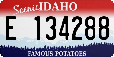 ID license plate E134288