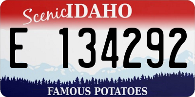ID license plate E134292