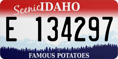 ID license plate E134297
