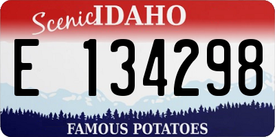 ID license plate E134298