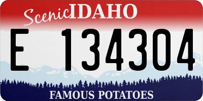 ID license plate E134304