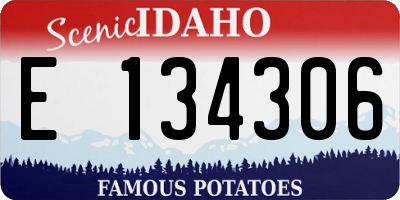ID license plate E134306