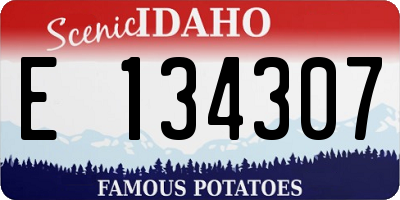 ID license plate E134307