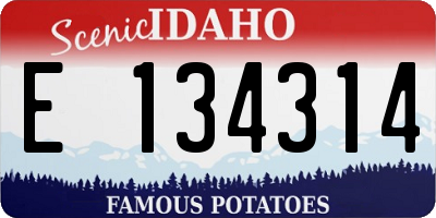 ID license plate E134314