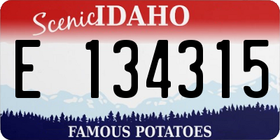 ID license plate E134315