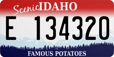 ID license plate E134320