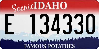 ID license plate E134330