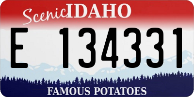 ID license plate E134331