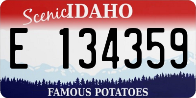 ID license plate E134359