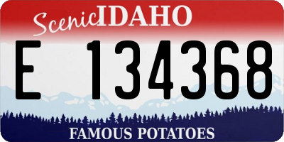 ID license plate E134368