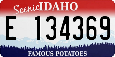 ID license plate E134369