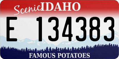 ID license plate E134383
