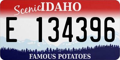 ID license plate E134396