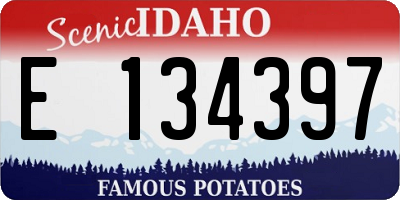 ID license plate E134397
