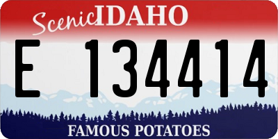 ID license plate E134414