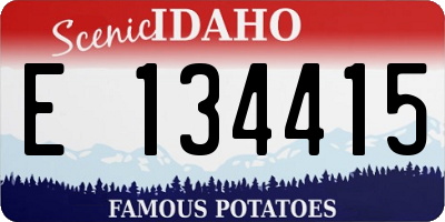 ID license plate E134415
