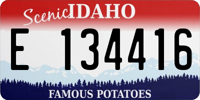 ID license plate E134416