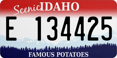 ID license plate E134425