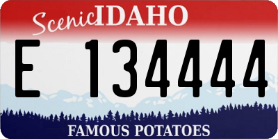 ID license plate E134444