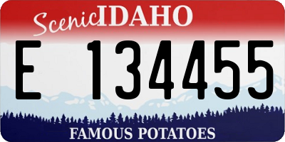 ID license plate E134455