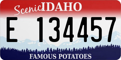 ID license plate E134457
