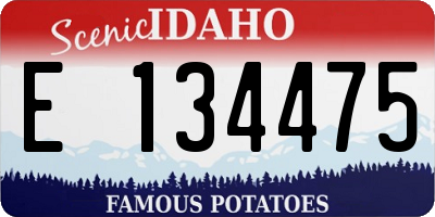 ID license plate E134475