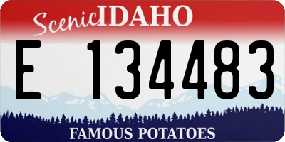 ID license plate E134483
