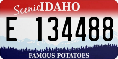 ID license plate E134488