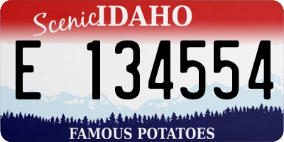 ID license plate E134554