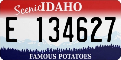ID license plate E134627