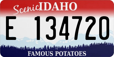 ID license plate E134720