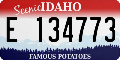 ID license plate E134773