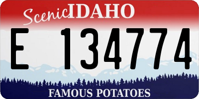 ID license plate E134774