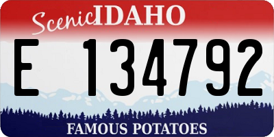 ID license plate E134792