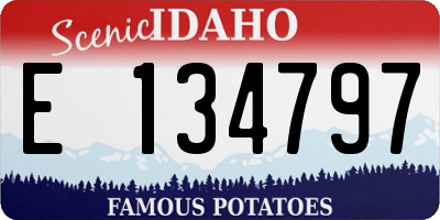 ID license plate E134797