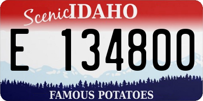 ID license plate E134800