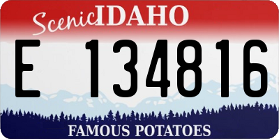 ID license plate E134816