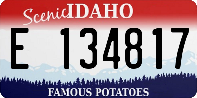 ID license plate E134817