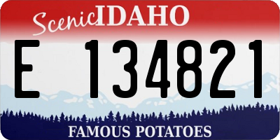 ID license plate E134821