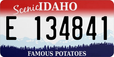ID license plate E134841