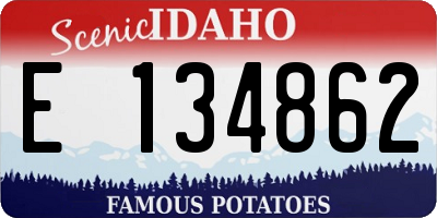 ID license plate E134862