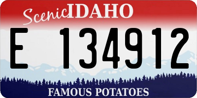 ID license plate E134912