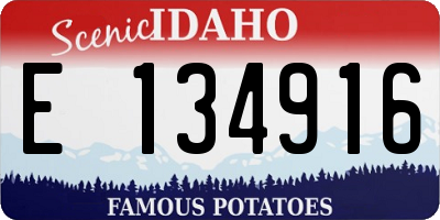 ID license plate E134916