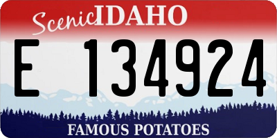 ID license plate E134924