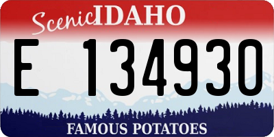 ID license plate E134930