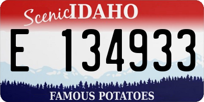 ID license plate E134933