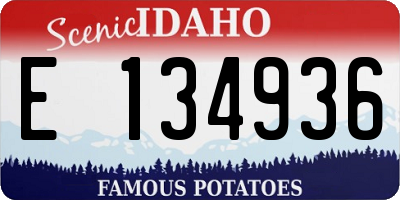 ID license plate E134936