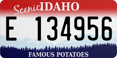 ID license plate E134956