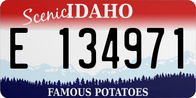 ID license plate E134971