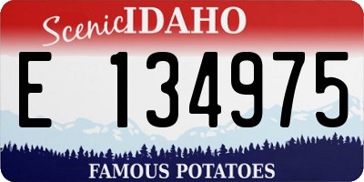 ID license plate E134975